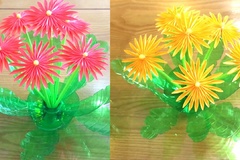 Cách làm hoa bằng ống hút