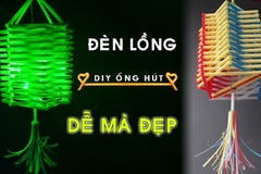 Hướng dẫn làm lòng đèn bằng ống hút