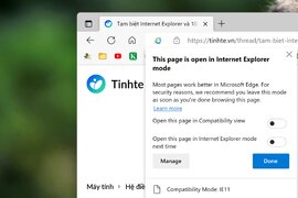 Cách dùng Internet Explorer mode trong Microsoft Edge