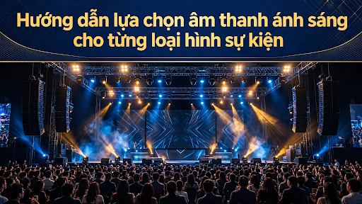 Cách lựa chọn hệ thống âm thanh ánh sáng phù hợp với từng loại sự kiện