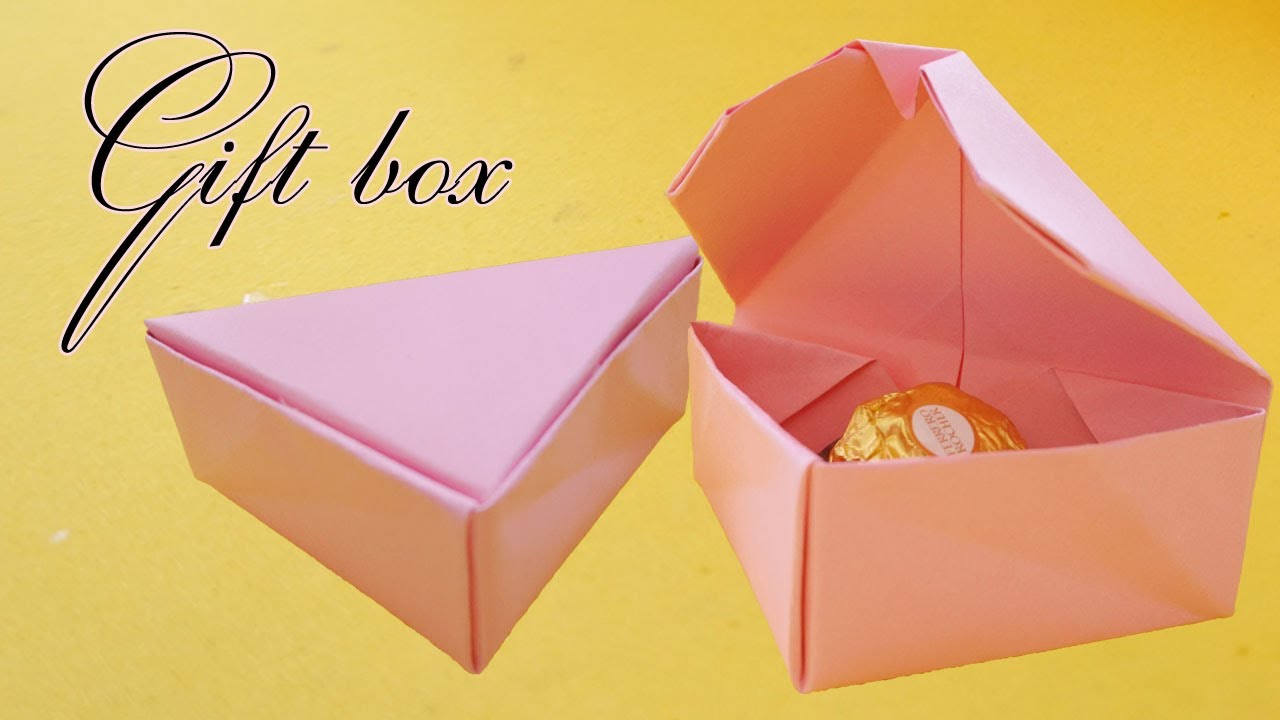 Cách làm hộp quà hình tam giác bằng giấy cực dễ - Cách Gấp Hộp Quà đơn ...