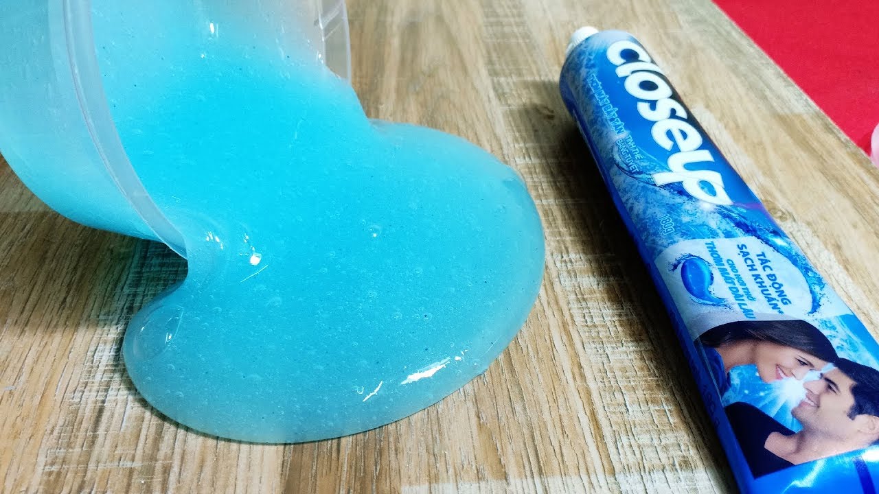 Cách Làm Slime Lỏng Không Dính Tay Bằng Kem Đánh Răng - YouTube