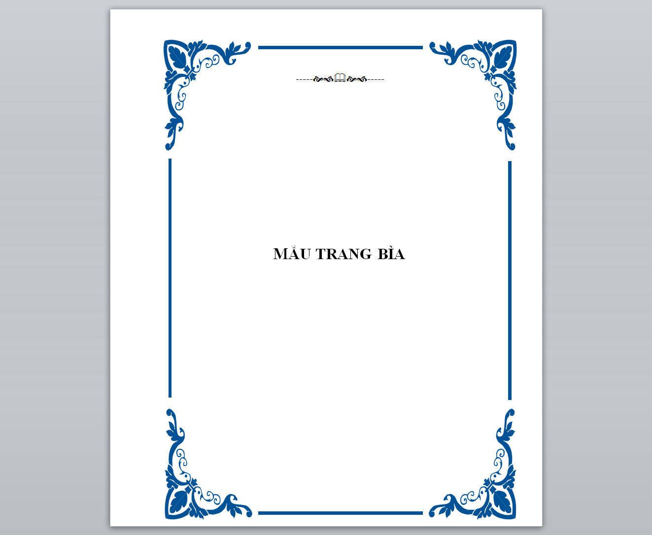 mẫu trang bìa đẹp trong word | Bìa báo cáo, Khung, Bia