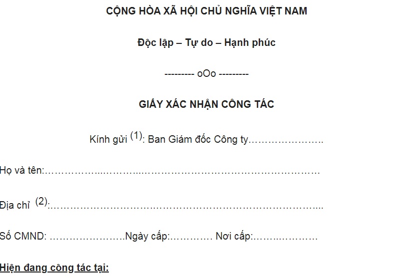 Mẫu Giấy Xác Nhận Công Tác - Cách Viết Và Những Lưu Ý