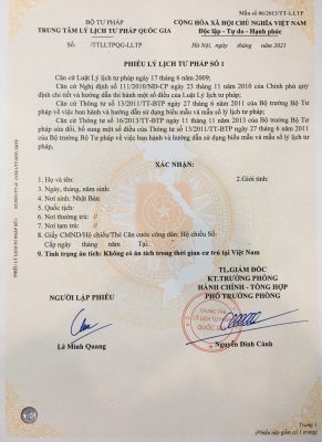 Thủ tục làm lý lịch tư pháp tại Hà Nội - Sở tư pháp Hà Nội - HD Luật ...