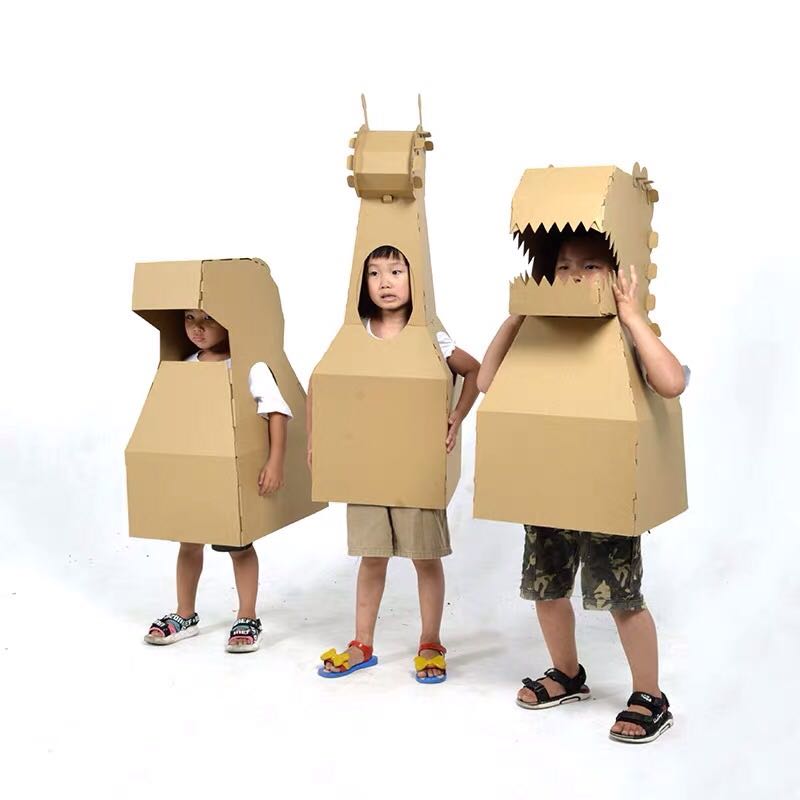 紙皮箱/立體動物/紙皮模型/勞作/玩具, 兒童&孕婦用品, 玩具 - Carousell