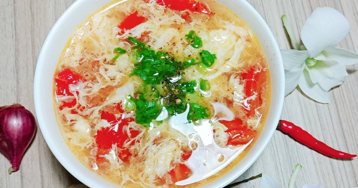 Cách Làm Món Canh cà chua trứng của DiepngocNguyen - Cookpad