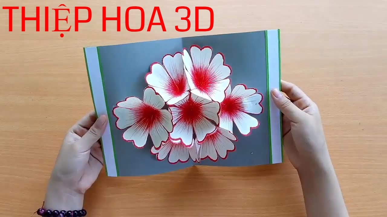 Hướng dẫn cách tự làm Thiệp Hoa Nổi 3D bằng giấy đơn giản & nhanh chóng ...