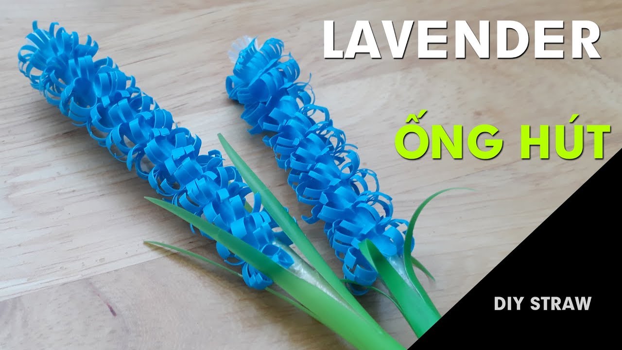 ????Quá đơn giản: Cách xếp hoa bằng ống hút cực dễ - Hoa lavender DIY Ống ...