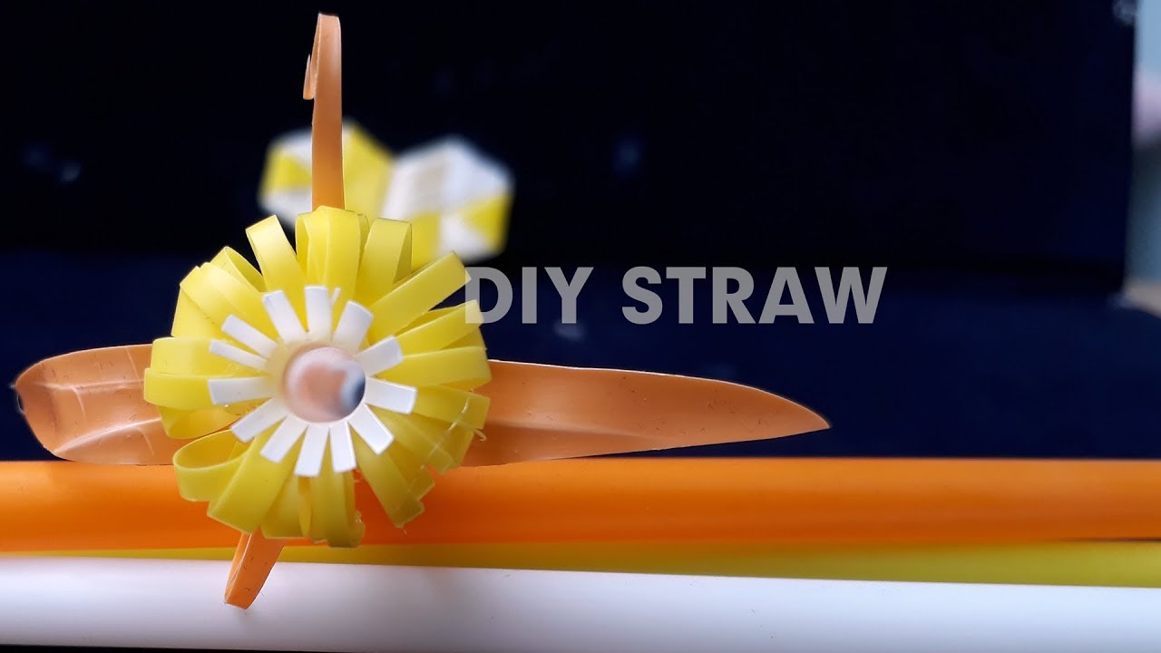 Cách làm hoa bằng ống hút đẹp đơn giản - make straw flower | DIY Ống ...