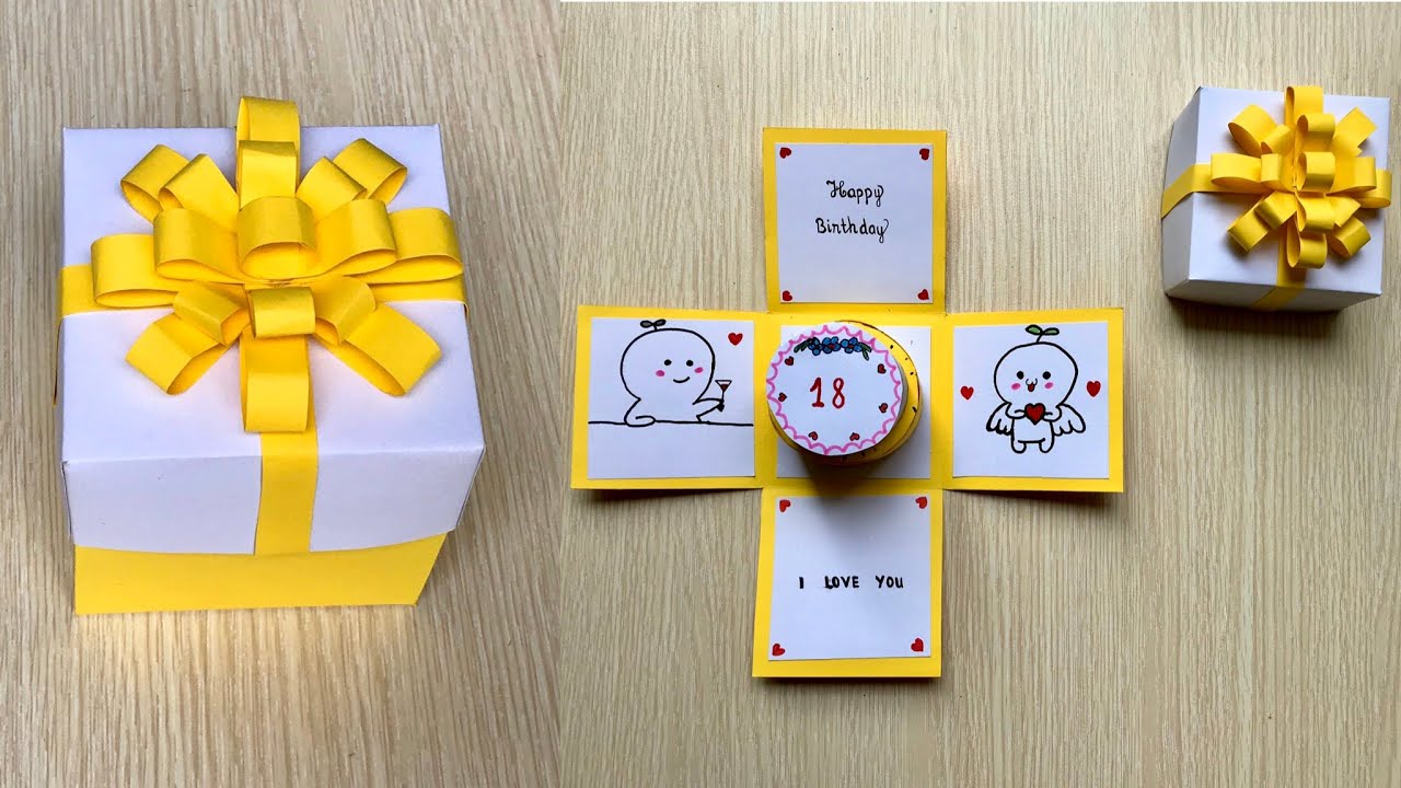 (3) Làm đồ handmade _ Cách làm hộp quà sinh nhật cute bằng giấy | Sáng ...