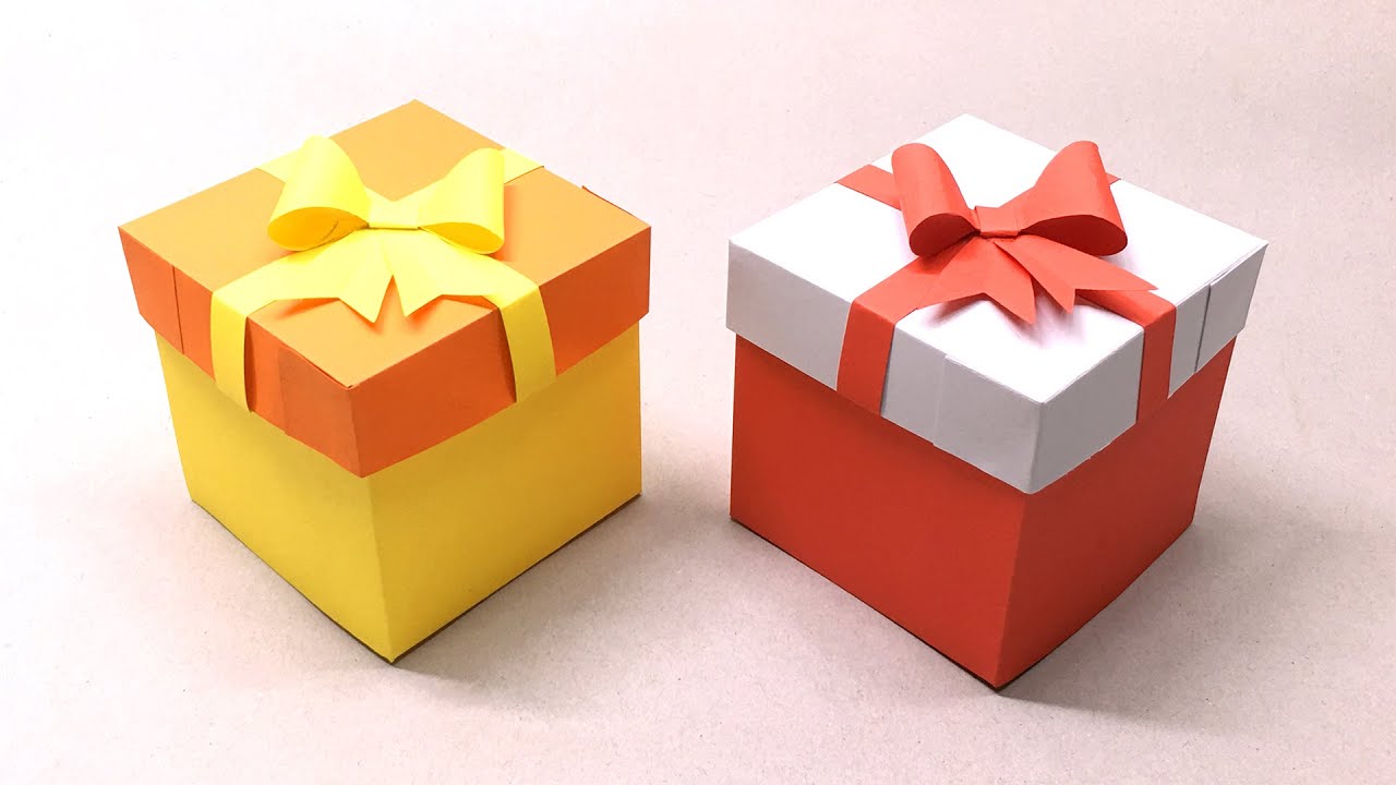 Cách làm hộp quà tặng đơn giản tặng sinh nhật - YouTube