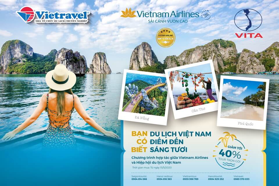 Hấp dẫn chùm tour khuyến mại bay cùng Vietnam Airlines