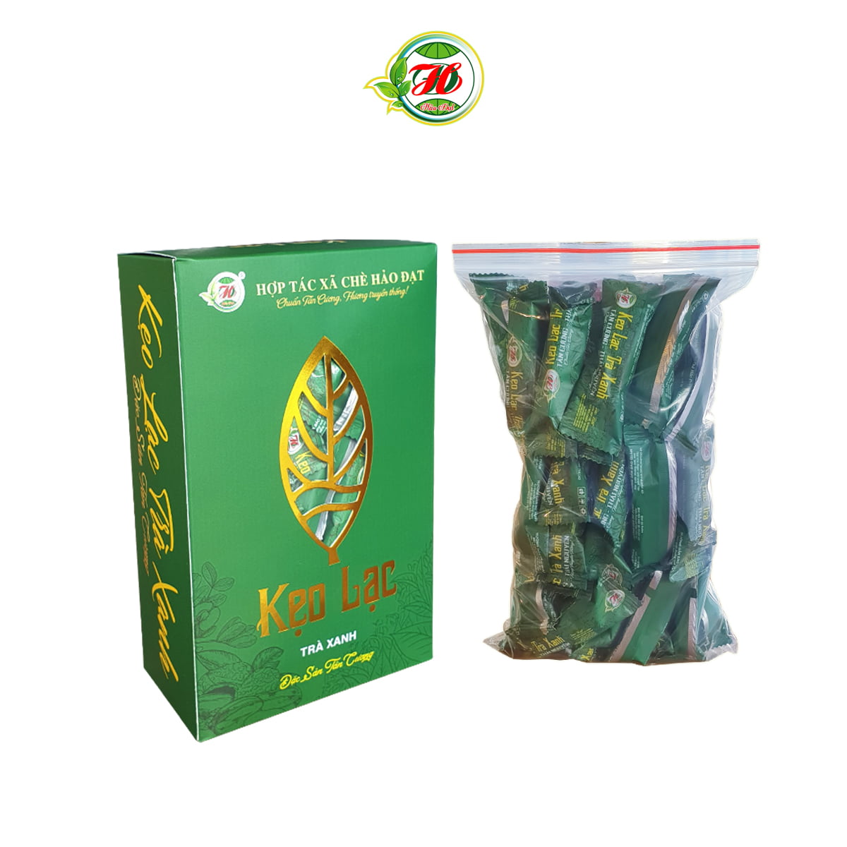 Kẹo lạc trà xanh ( HTX chè Hảo Đạt) hộp 500g - HTX CHÈ HẢO ĐẠT TÂN ...