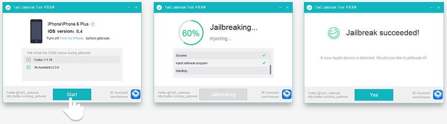 Hướng dẫn jailbreak iOS 8.4.1