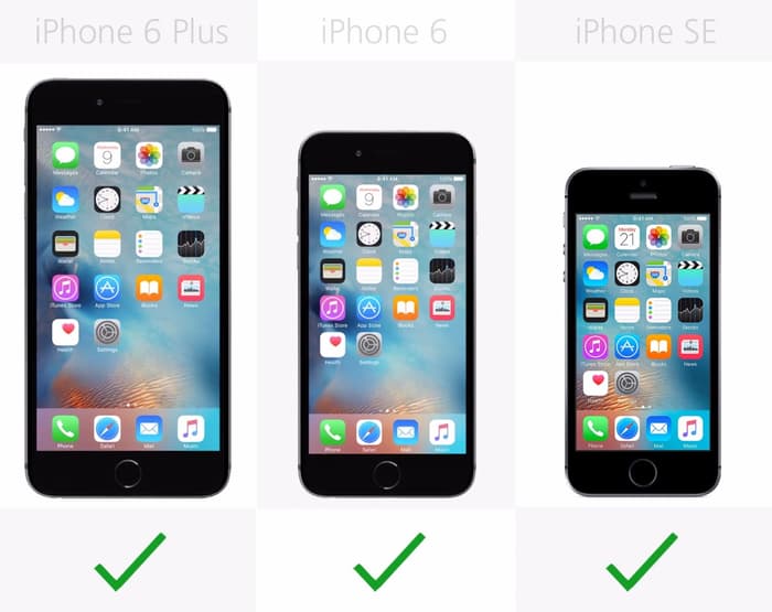 So sánh thông số kỹ thuật iPhone 6s Plus, iPhone 6s, iPhone 6 Plus, iPhone 6 và iPhone SE (Phần 2)