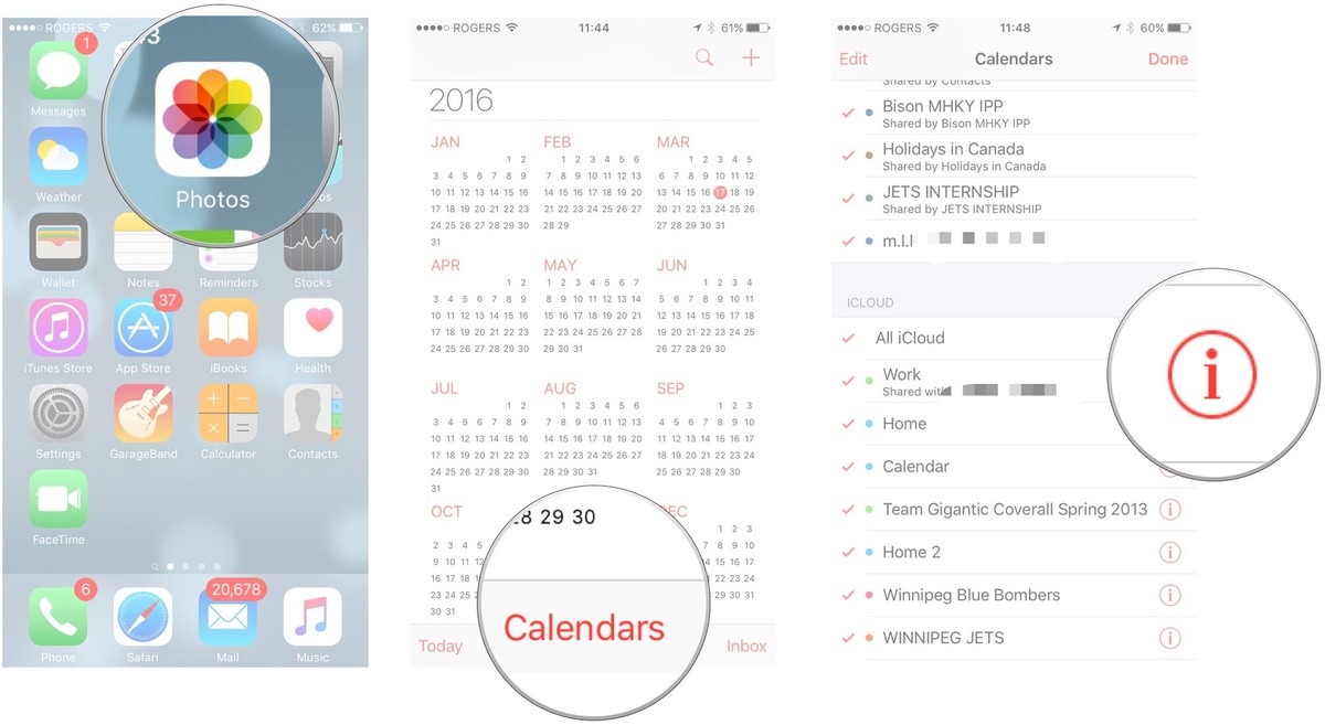 Hướng dẫn tùy chỉnh lịch Calendar trên iPhone 6 Plus cũ