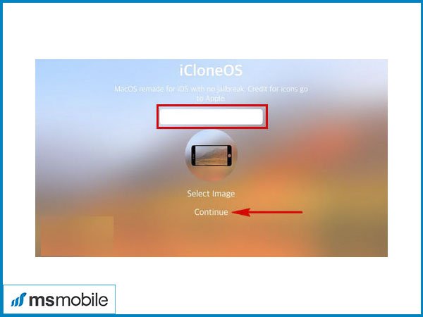 Truy cập ứng dụng Clone OS rồi đặt tên cho thiết bị và cài đặt ảnh đại diện