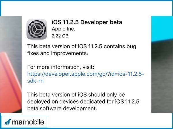 Hướng dẫn cập nhật iOS 11.2.5 Beta 1
