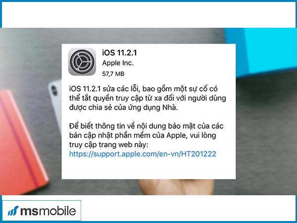 Chuẩn bị để có thể cập nhật iOS 11.2.1 chính thức và iOS 11.2.5 Beta 1