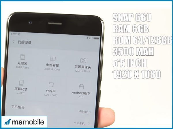 Xiaomi Mi Note 3 vô cùng đáng mua