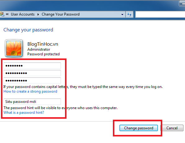 Hướng dẫn cách đặt mật khẩu cho máy tính cá nhân