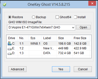 Hướng dẫn Ghost win 7 bằng phần mềm Onekey Ghost
