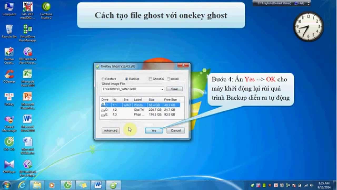Hướng dẫn Ghost win 7 bằng phần mềm Onekey Ghost