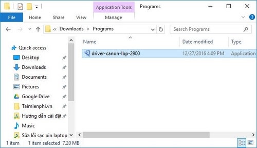Hướng dẫn cài đặt driver canon 2900