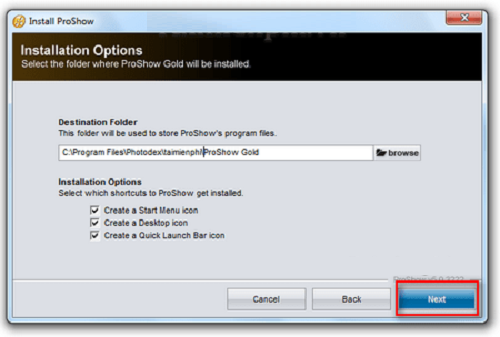 Hướng dẫn cài đặt Proshow gold