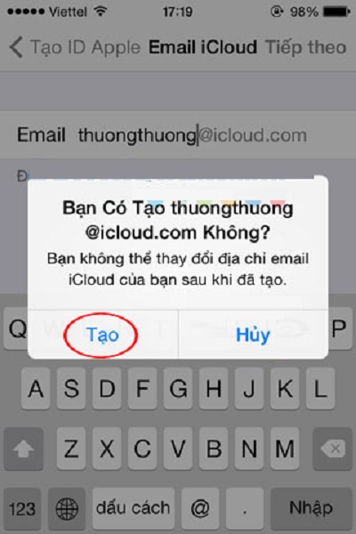 Cách tạo tài khoản iCloud, Apple ID miễn phí trên iPhone đơn giản nhất