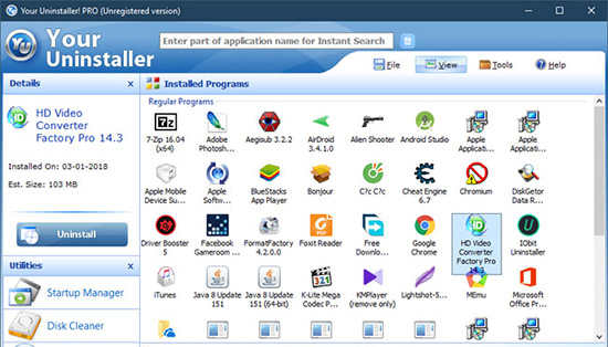 Ứng dụng Your Uninstaller - giúp bạn gỡ bỏ hoàn toàn phần mềm, ứng dụng