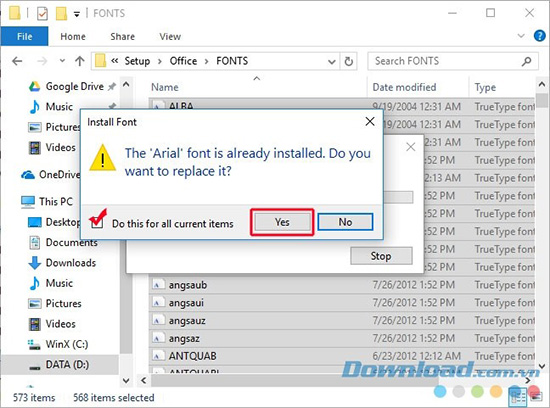 Hướng dẫn cài đặt font chữ cho Windows không cần truy cập font hệ thống