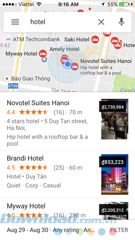 Tìm kiếm ATM, cây xăng, nhà hàng, khách sạn gần bằng Google Maps hiệu quả nhất