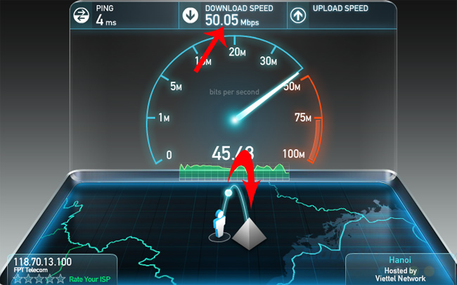 Hướng dẫn kiểm tra tốc độ internet mạng Viettel nhanh và đơn giản bằng SpeedTest