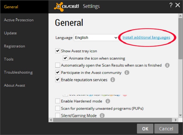 Hướng dẫn cách cài đặt ngôn ngữ tiếng Việt cho phần mềm diệt virus Avast Free Antivirus