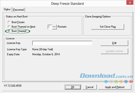 Hướng dẫn gỡ bỏ phần mềm đóng băng Deep Freeze Standard