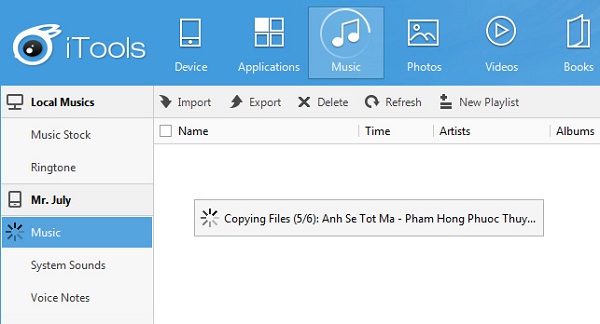 Hướng dẫn cách copy nhạc vào iphone không cần itunes