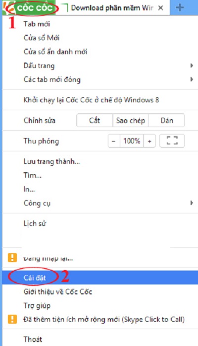Hướng dẫn khắc phục IDM tự động bắt link youtube trên Cốc Cốc