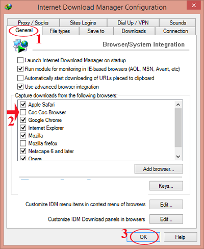 Hướng dẫn khắc phục IDM tự động bắt link youtube trên Cốc Cốc