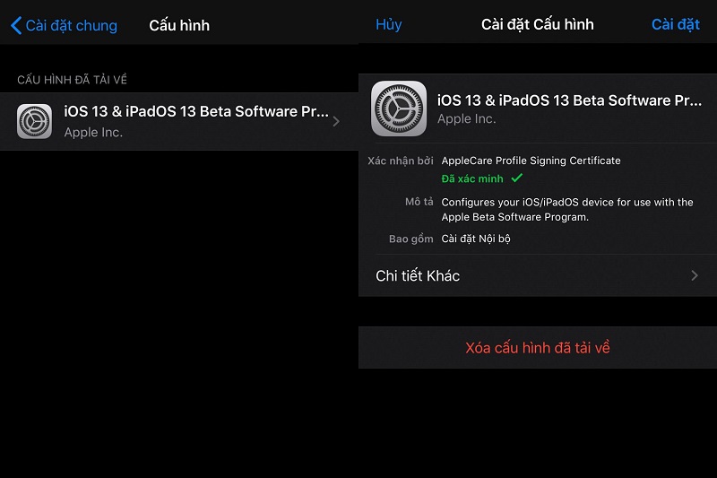 Cập nhật, iOS 13 Beta 1, 2, 3 qua OTA, trực tiếp trên điện thoại