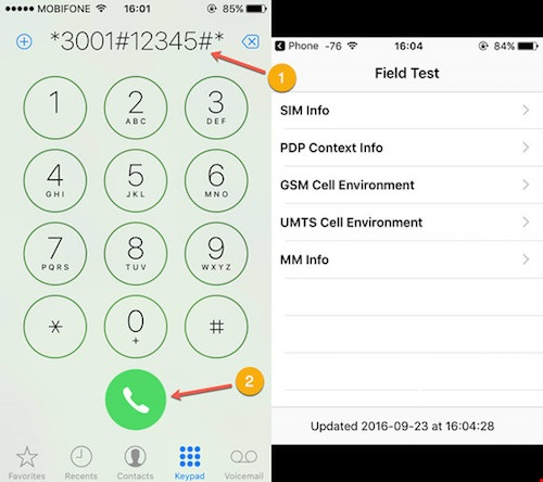 Mã bí mật trên iPhone iPad, mã kiểm tra iPhone iPad