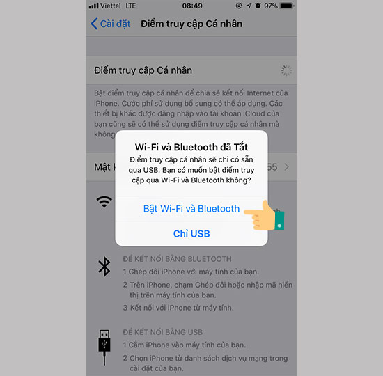 Phát Wifi trên iPhone iPad, sử dụng Wifi Hotspot trên điện thoại iPhone iPad