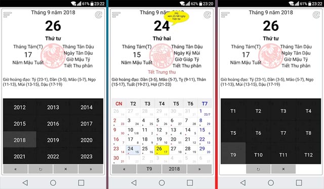 Lịch vạn niên cho điện thoại, lịch việt cho điện thoại, lịch âm dương cho điện thoại