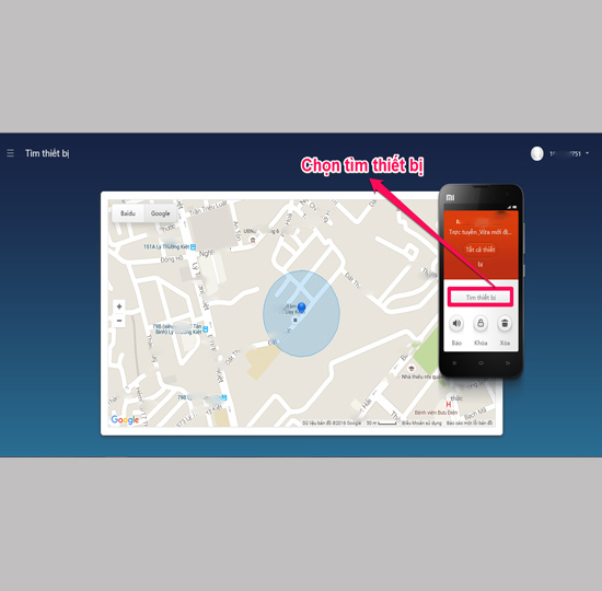 Tìm điện thoại Xiaomi bị mất, vô hiệu hóa điện thoại Xiaomi từ xa, xóa dữ liệu trên điện thoại Xiaomi bị mất
