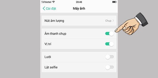 Tắt âm khi chụp ảnh trên điện thoại OPPO, tắt âm máy ảnh trên điện thoại OPPO