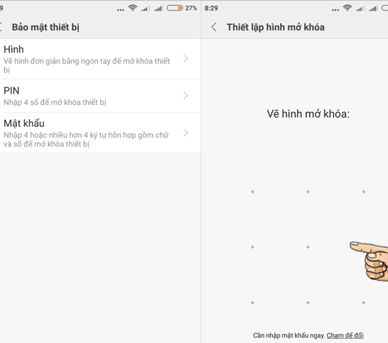 Cài mật khẩu và hủy mật khẩu trên điện thoại Xiaomi, bỏ mật khẩu khóa màn hình trên điện thoại Xiaomi