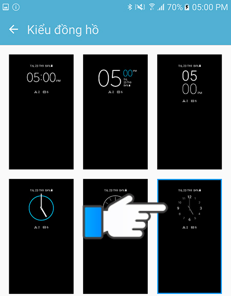 Hiện thị đồng hồ trên màn hình khóa, tính năng AOD trên điện thoại Samsung