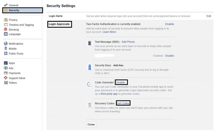 Trình tạo mã trên Facebook, cách lấy mã bằng trình tạo mã trên Facebook, Generator Code Facebook