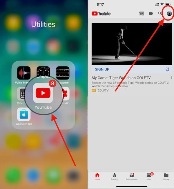 Xóa lịch sử xem phim trên Youtube, Xóa lịch sử xem Video trên Youtube